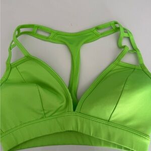 ALO Yoga Lime Strappy Sports Bra